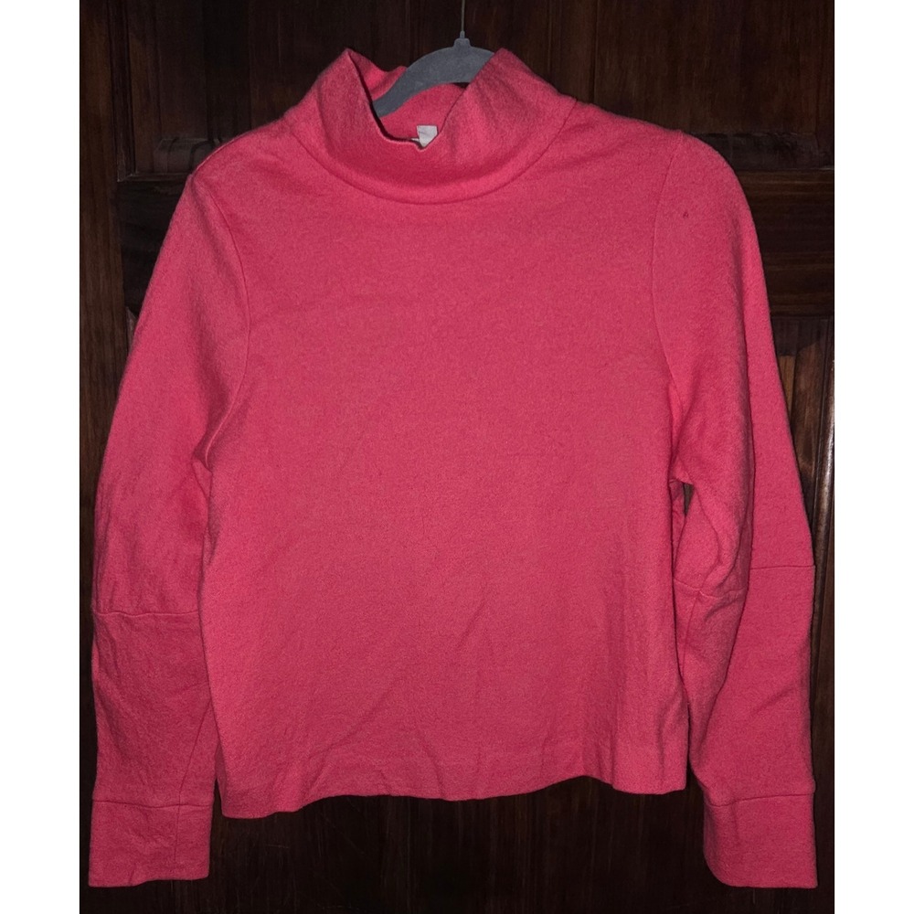 COS Pink Wool Cotton Blend Mock Neck Long Sleeve Sweater XS